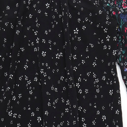 French Connection Womens Multicoloured Geometric Polyester Shirt Dress Size 10 Collared Button