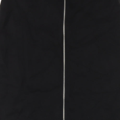 Marks and Spencer Womens Black Polyester Maxi Skirt Size 14 Zip