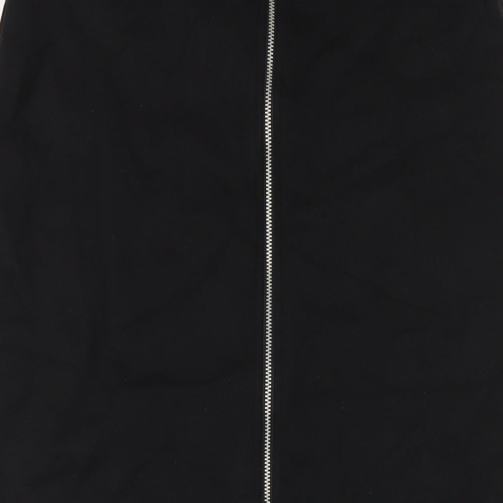 Marks and Spencer Womens Black Polyester Maxi Skirt Size 14 Zip