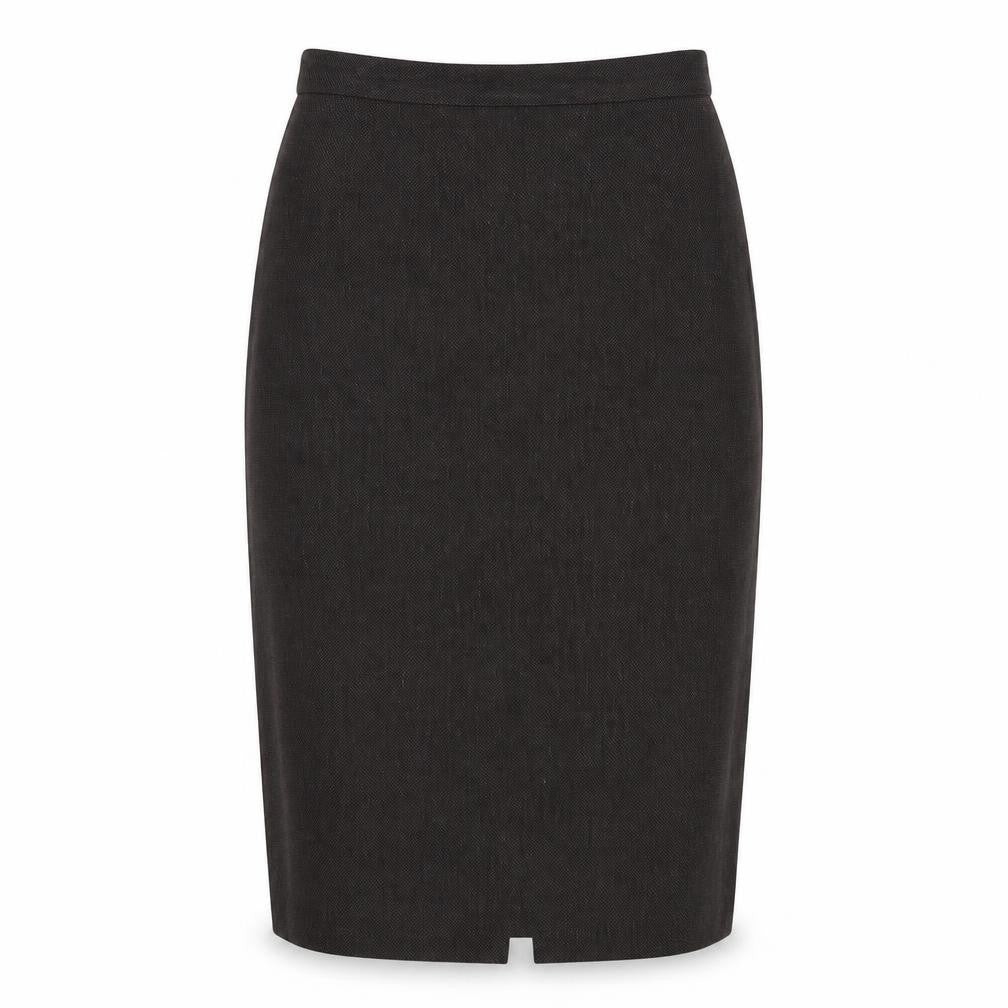 Marks and Spencer Womens Brown Polyester Straight & Pencil Skirt Size 10 Zip