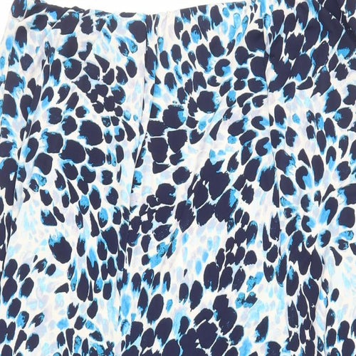 Gray & Osbourn Womens Blue Animal Print Polyester Maxi Skirt Size 18 - Elasticated Waist