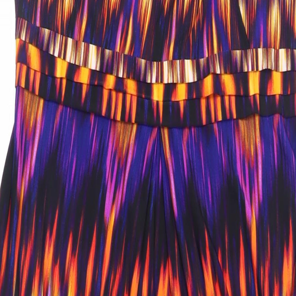 Wallis Womens Multicoloured Geometric Polyester Maxi Size 16 Round Neck Pullover - Embellished