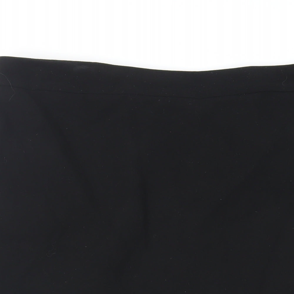 Marks and Spencer Womens Black Polyester Straight & Pencil Skirt Size 20 Zip - Lined