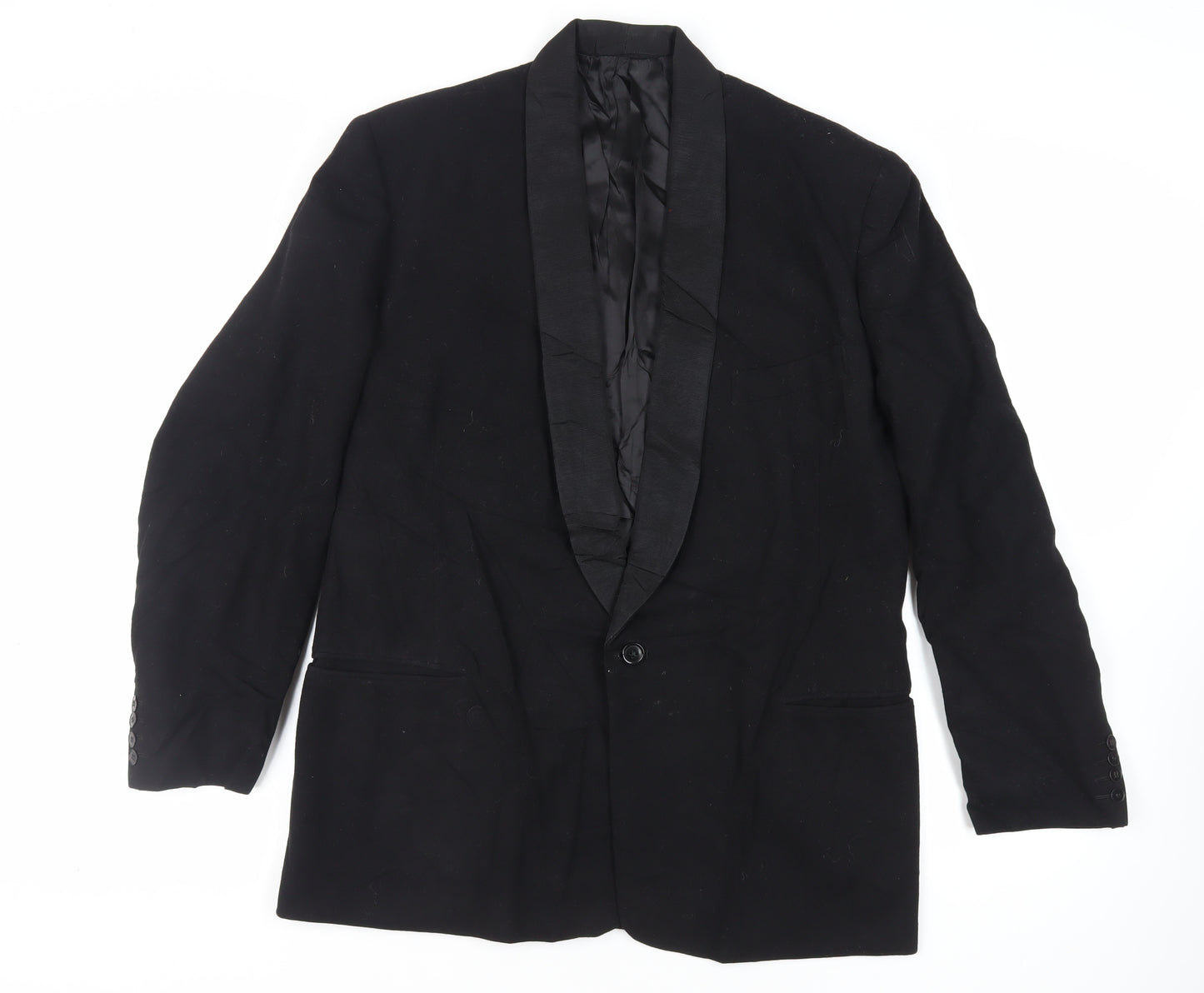 Brill Mens Black Wool Tuxedo Suit Jacket Size 40 Regular