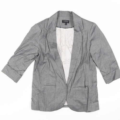 Topshop Womens Grey Jacket Blazer Size 8 - Open