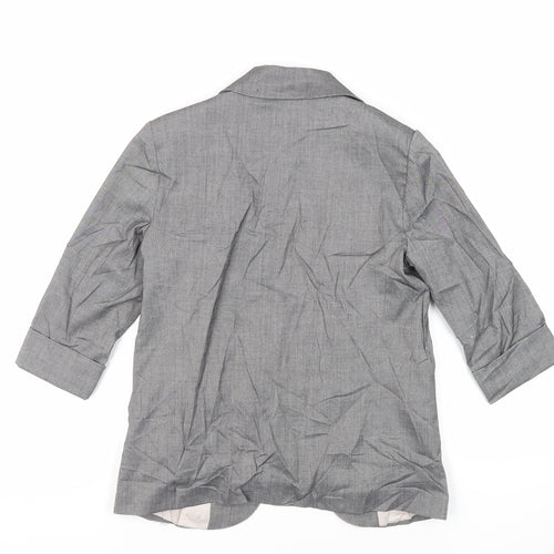 Topshop Womens Grey Jacket Blazer Size 8 - Open