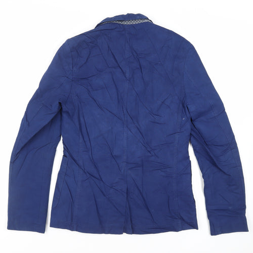 Burton Mens Blue Cotton Jacket Blazer Size 36 Regular