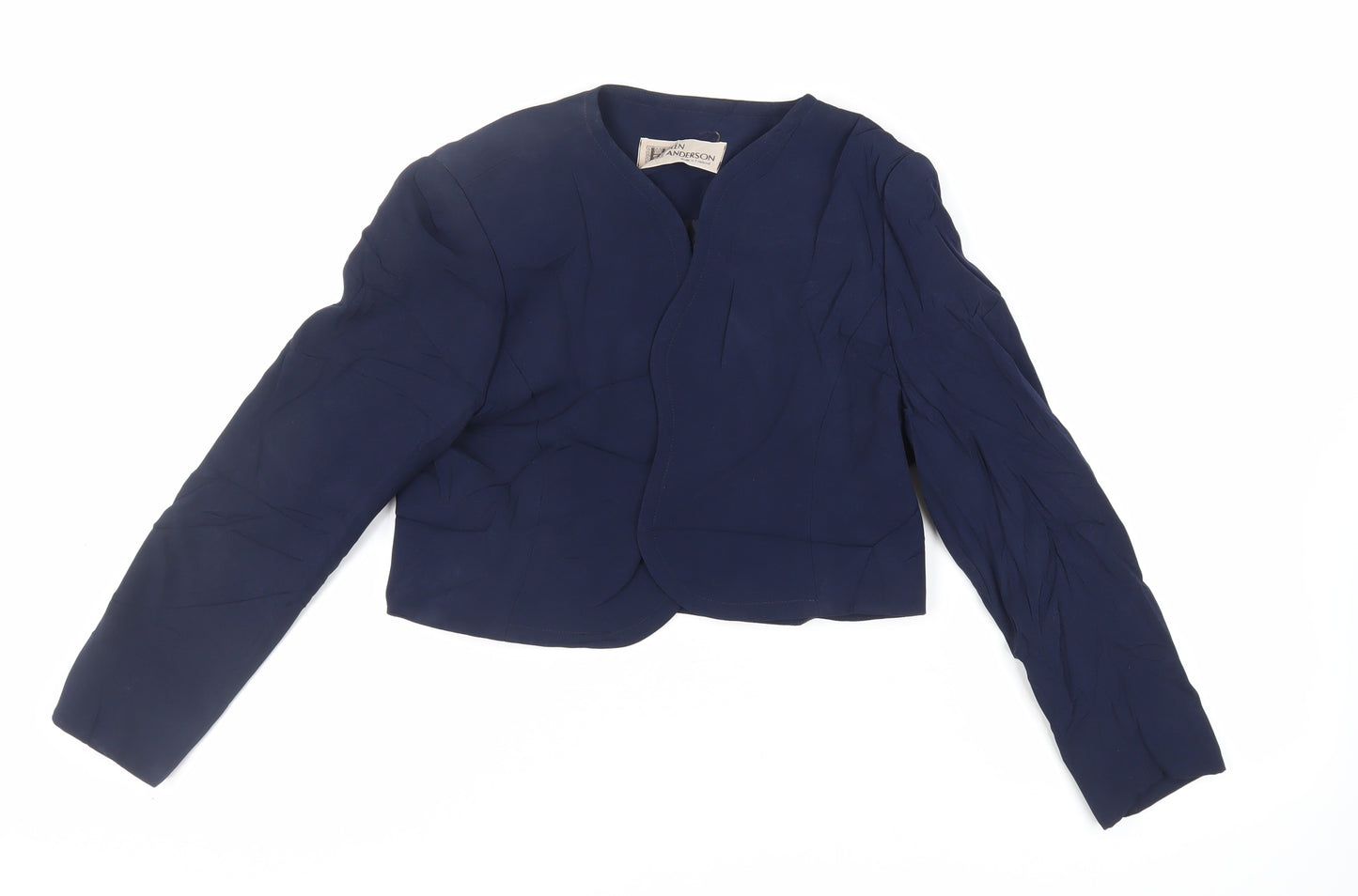 Helen Anderson Womens Blue Jacket Blazer Size 12 - Open