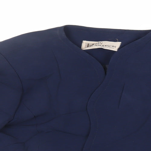 Helen Anderson Womens Blue Jacket Blazer Size 12 - Open