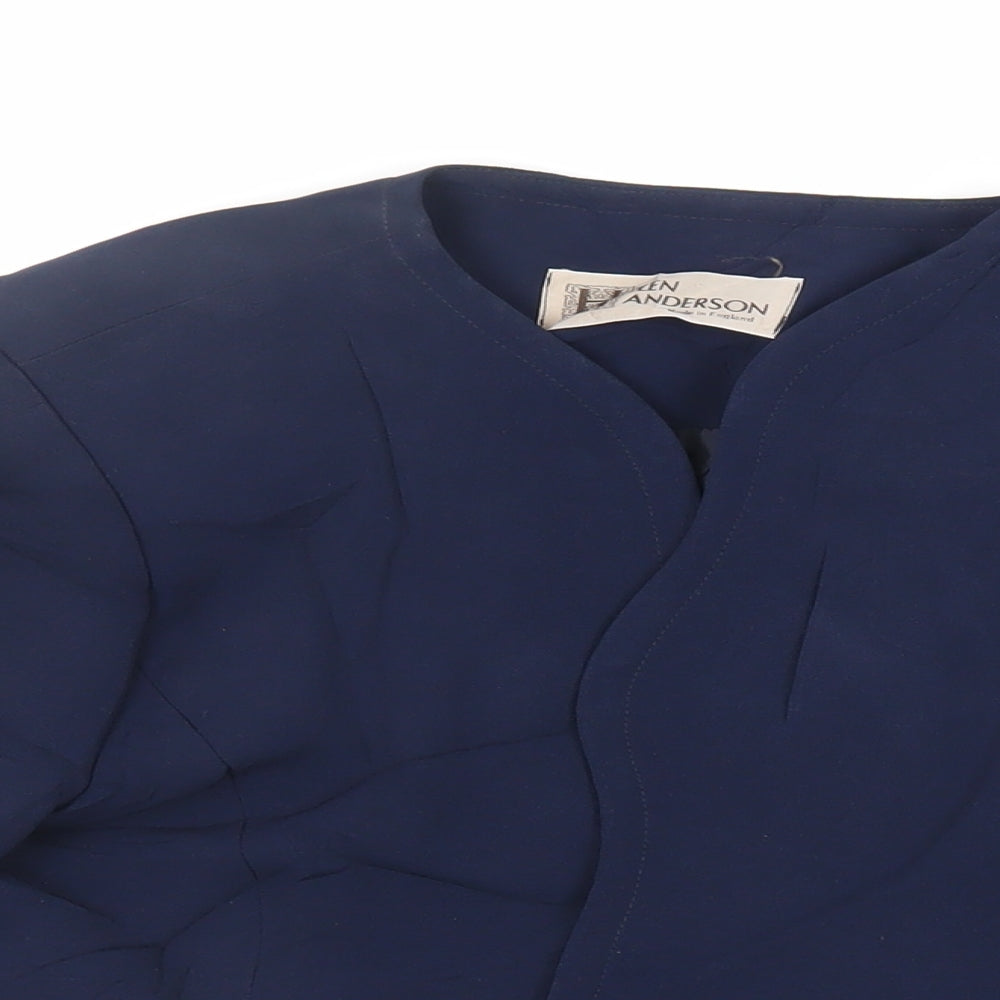 Helen Anderson Womens Blue Jacket Blazer Size 12 - Open