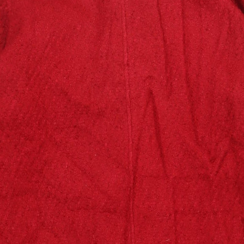 Eastex Womens Red Overcoat Coat Size 18 Button