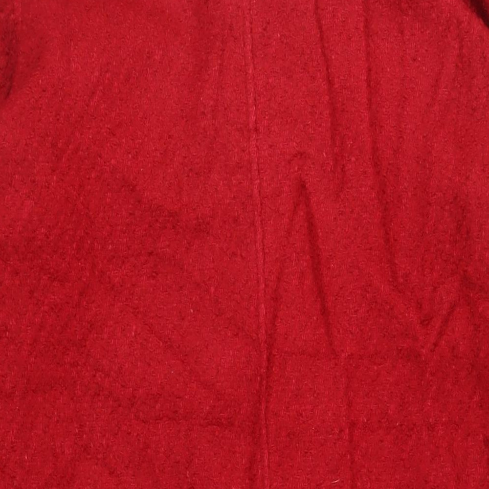 Eastex Womens Red Overcoat Coat Size 18 Button
