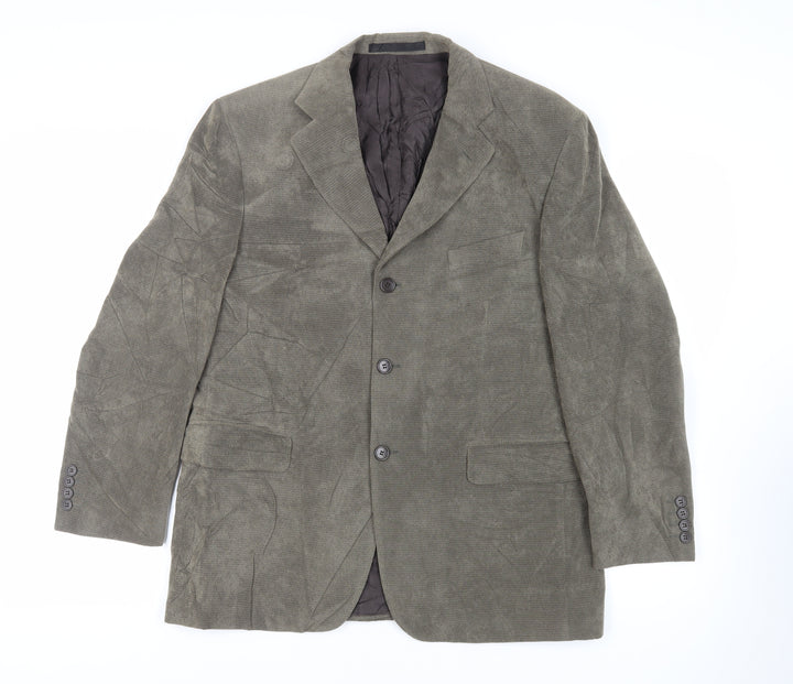 Marks and Spencer Mens Green Jacket Blazer Size 42 Button