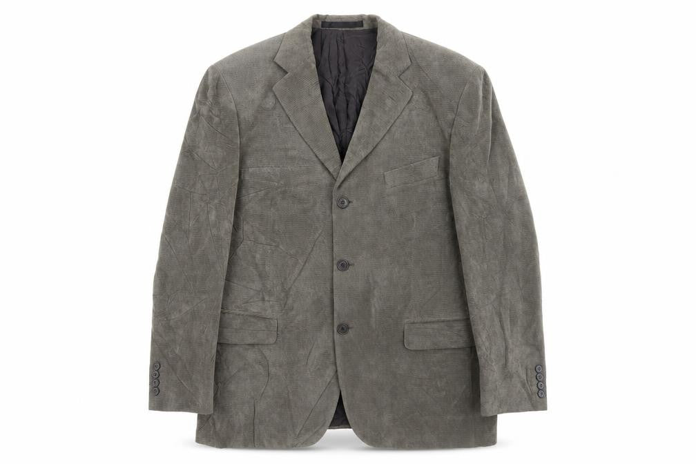 Front view of Marks & Spencer men’s green jacket blazer, size 42, button