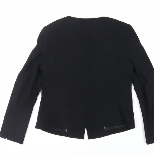 LUISA CERANO Womens Black Jacket Blazer Size 16 Button