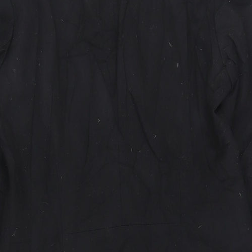 Pied A Terre Womens Black Overcoat Coat Size 10 Button