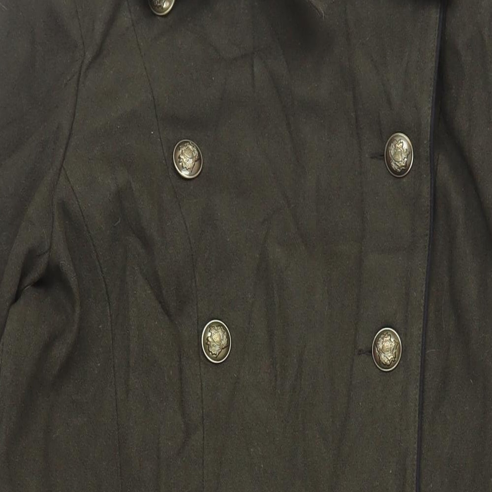 NEXT Womens Green Overcoat Coat Size 18 Button
