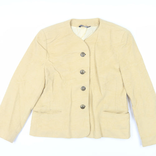 Libra Womens Yellow Jacket Blazer Size 16 Button - Vintage