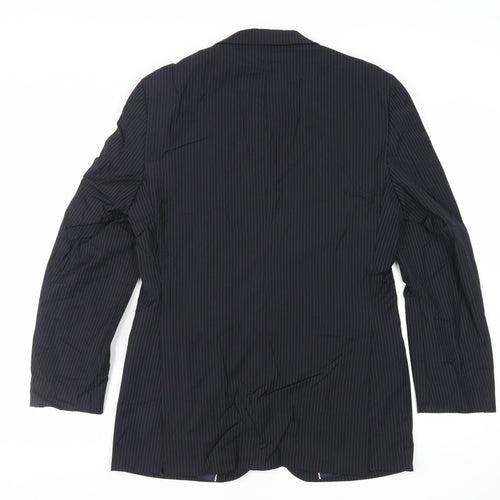 Marks and Spencer Womens Blue Jacket Blazer Size 14 Button