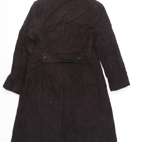 Per Una Womens Brown Overcoat Coat Size 14 Button