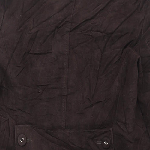 Per Una Womens Brown Overcoat Coat Size 14 Button