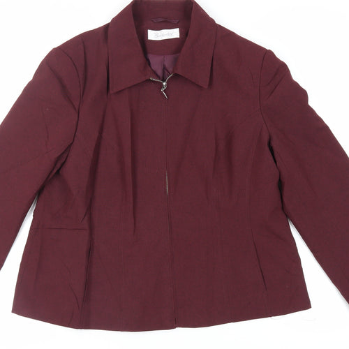 Berkertex Womens Purple Jacket Size 18 Zip