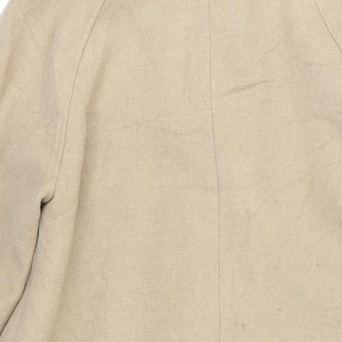 Marks and Spencer Womens Beige Overcoat Coat Size 14 Button