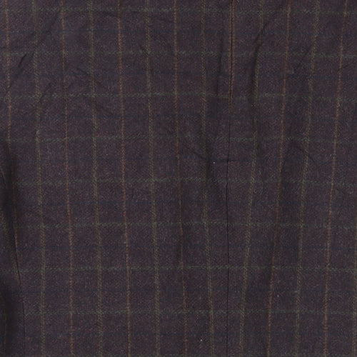 French Connection Mens Purple Check Jacket Blazer Size 44 Button