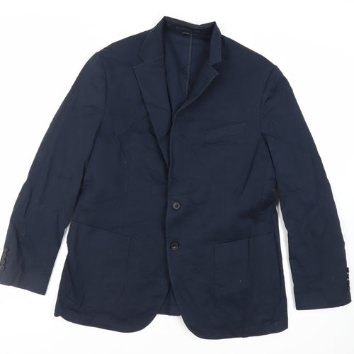 Marks and Spencer Mens Blue Jacket Blazer Size 44 Button