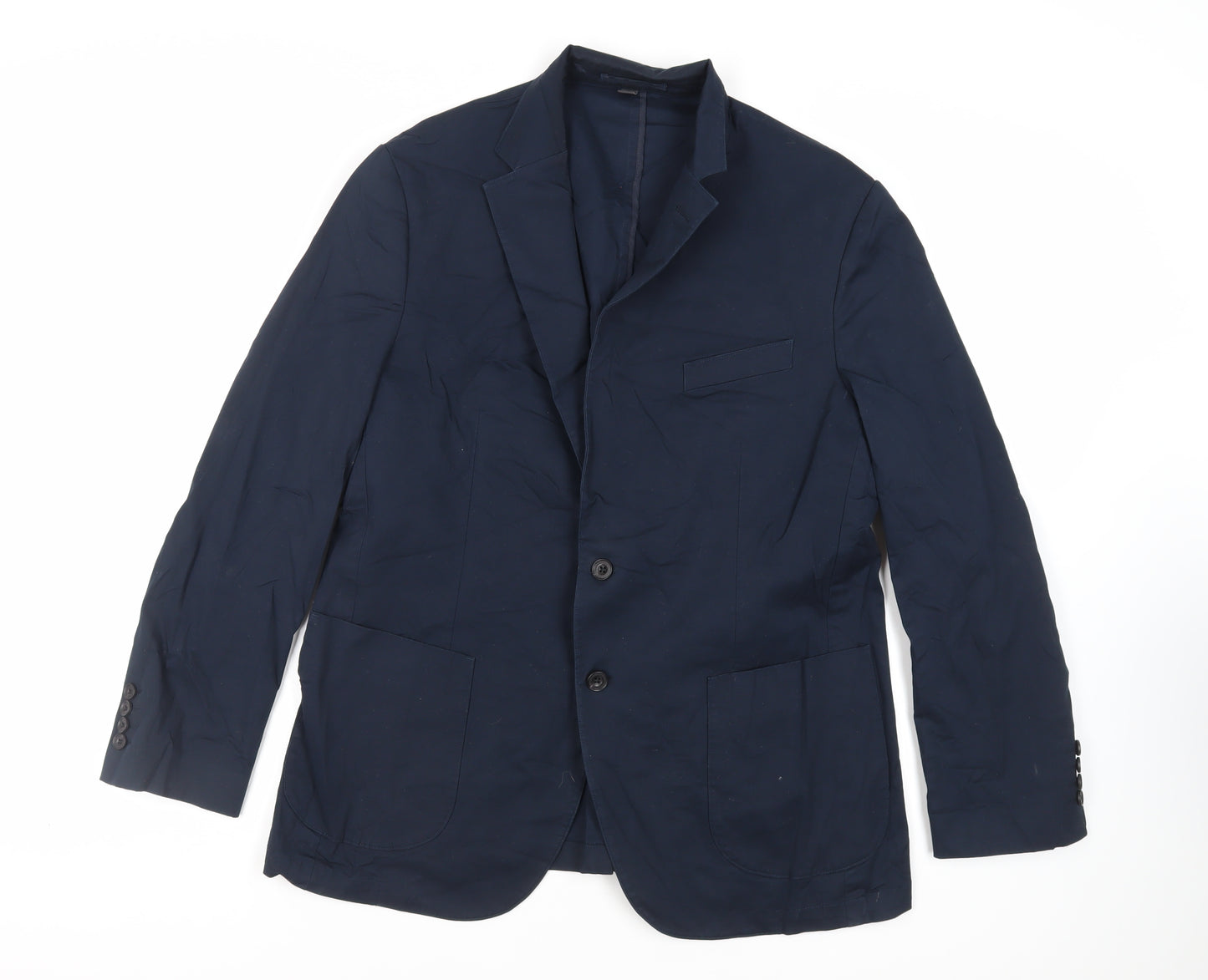 Marks and Spencer Mens Blue Jacket Blazer Size 44 Button