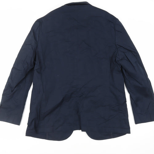 Marks and Spencer Mens Blue Jacket Blazer Size 44 Button