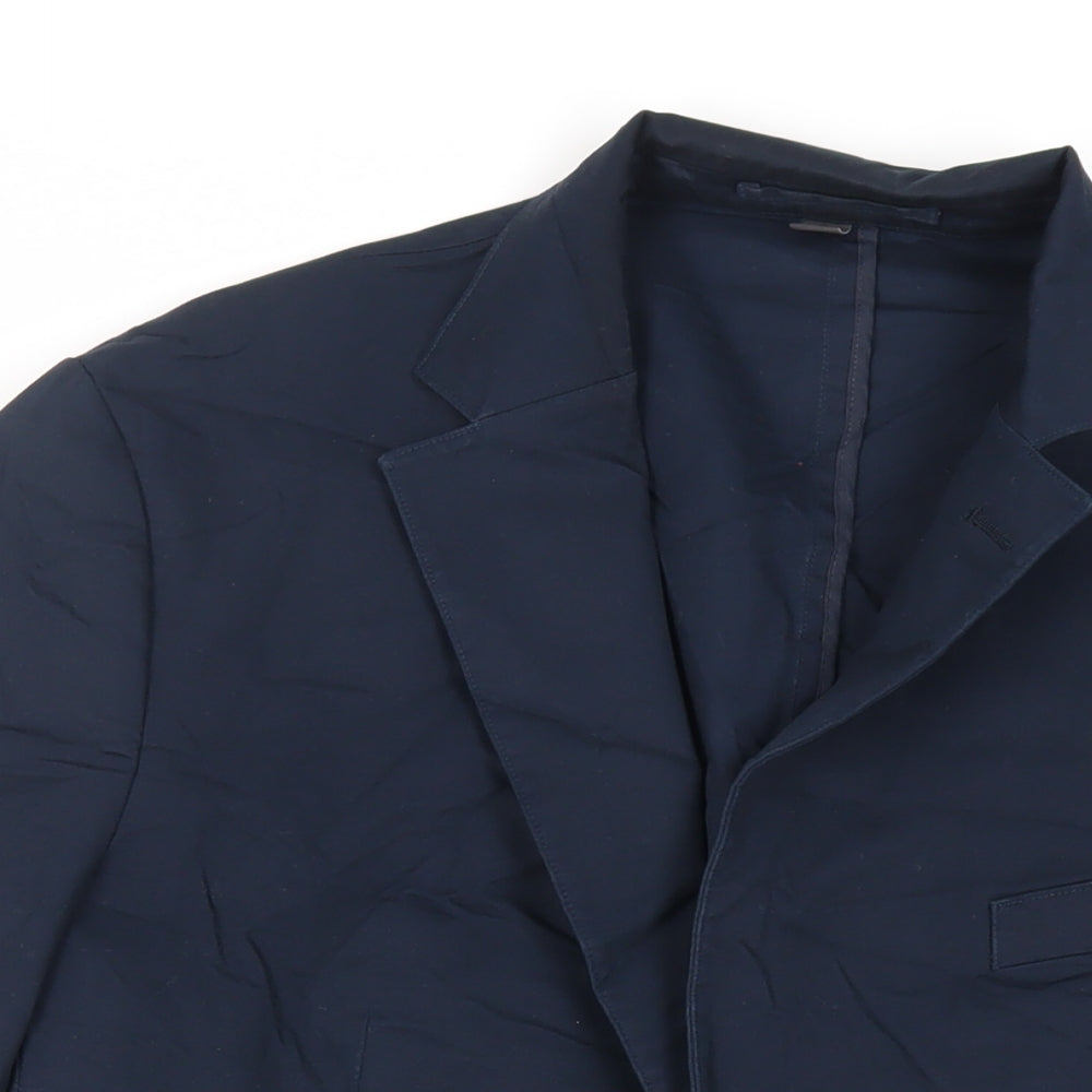 Marks and Spencer Mens Blue Jacket Blazer Size 44 Button