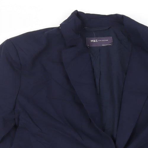 Marks and Spencer Womens Blue Jacket Blazer Size 8 Button