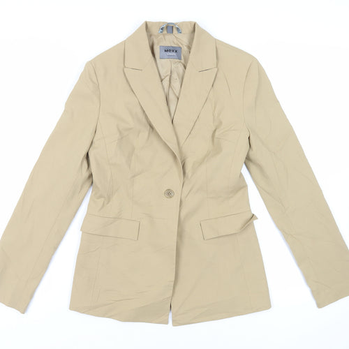 Mexx Womens Beige Jacket Blazer Size 6 Button