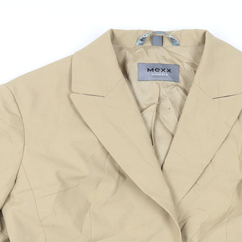 Mexx Womens Beige Jacket Blazer Size 6 Button