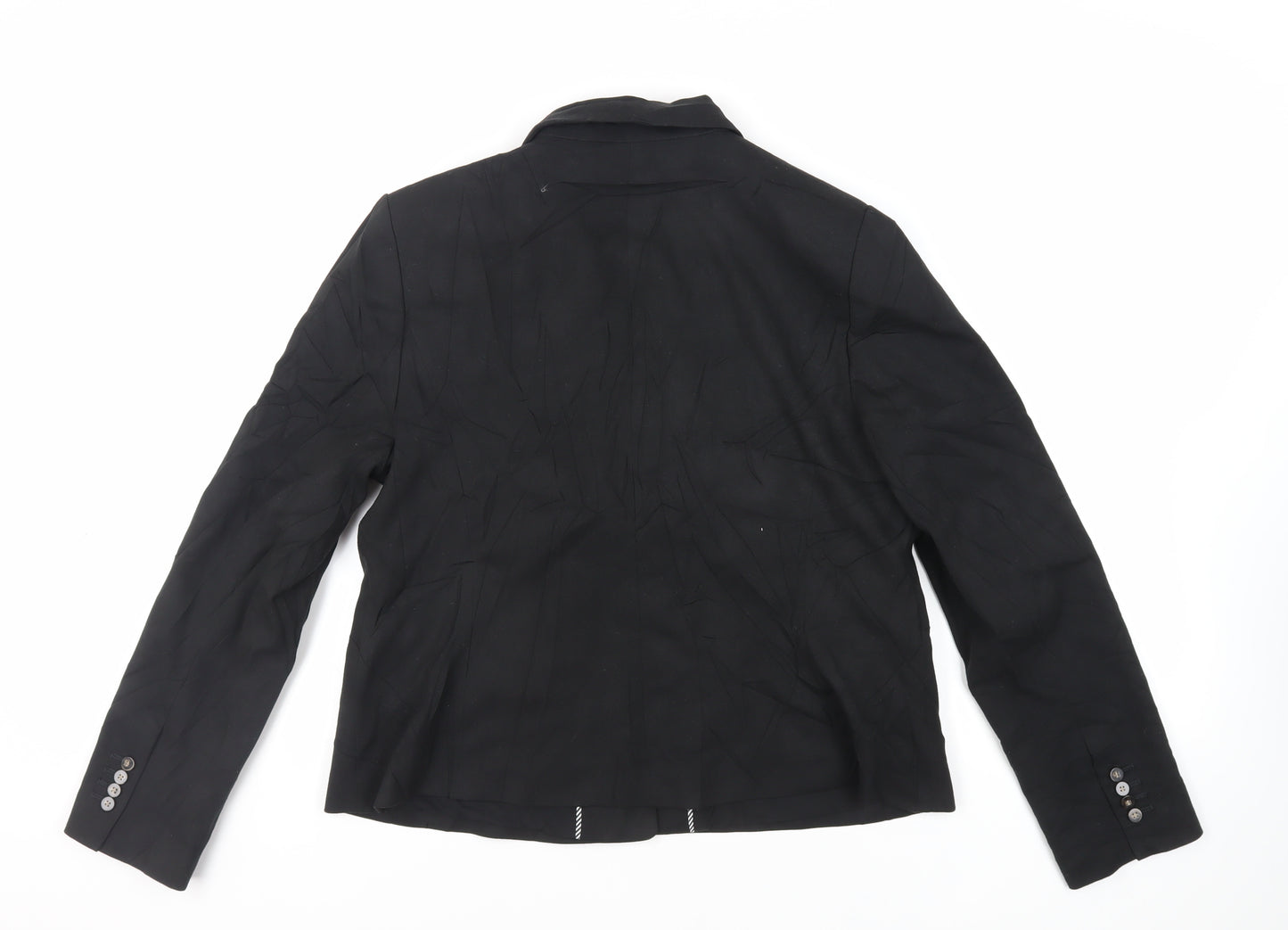 Marks and Spencer Womens Black Jacket Blazer Size 16 Button