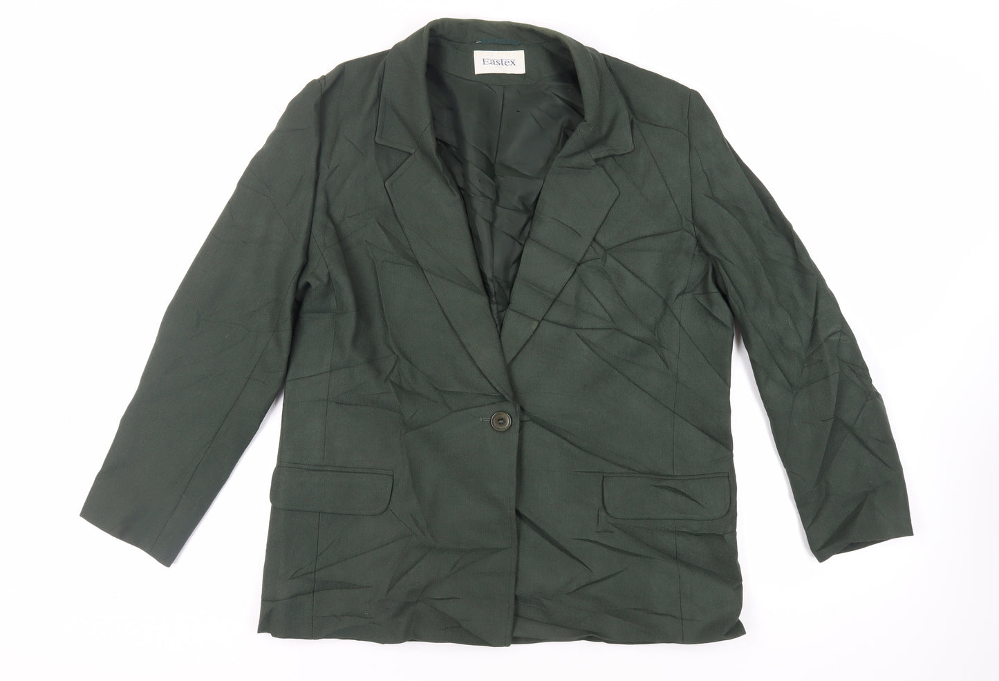 Eastex Womens Green Jacket Blazer Size 14 Button