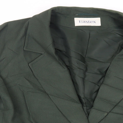 Eastex Womens Green Jacket Blazer Size 14 Button