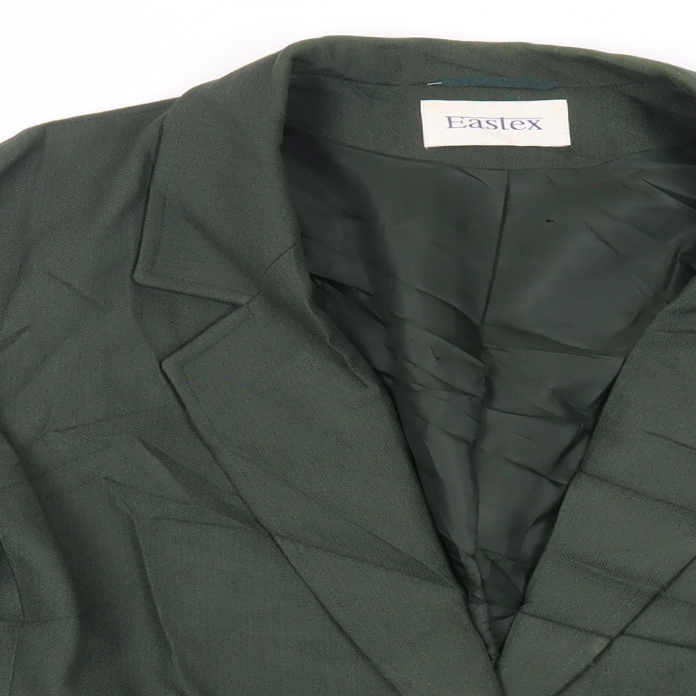 Eastex Womens Green Jacket Blazer Size 14 Button