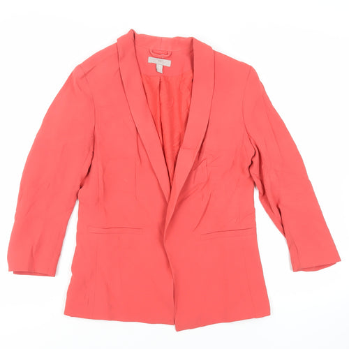 H&M Womens Red Jacket Blazer Size 10