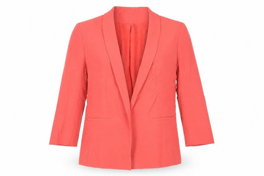 Front view of H&M women’s red jacket blazer, size UK 10