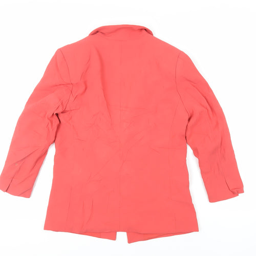 H&M Womens Red Jacket Blazer Size 10