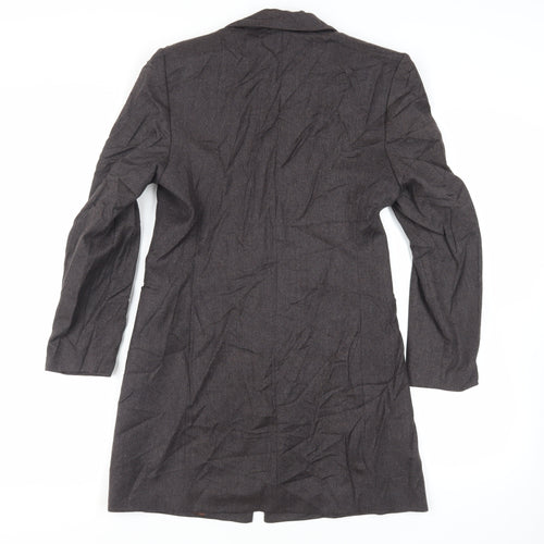 Marks and Spencer Womens Grey Overcoat Coat Size 10 Button