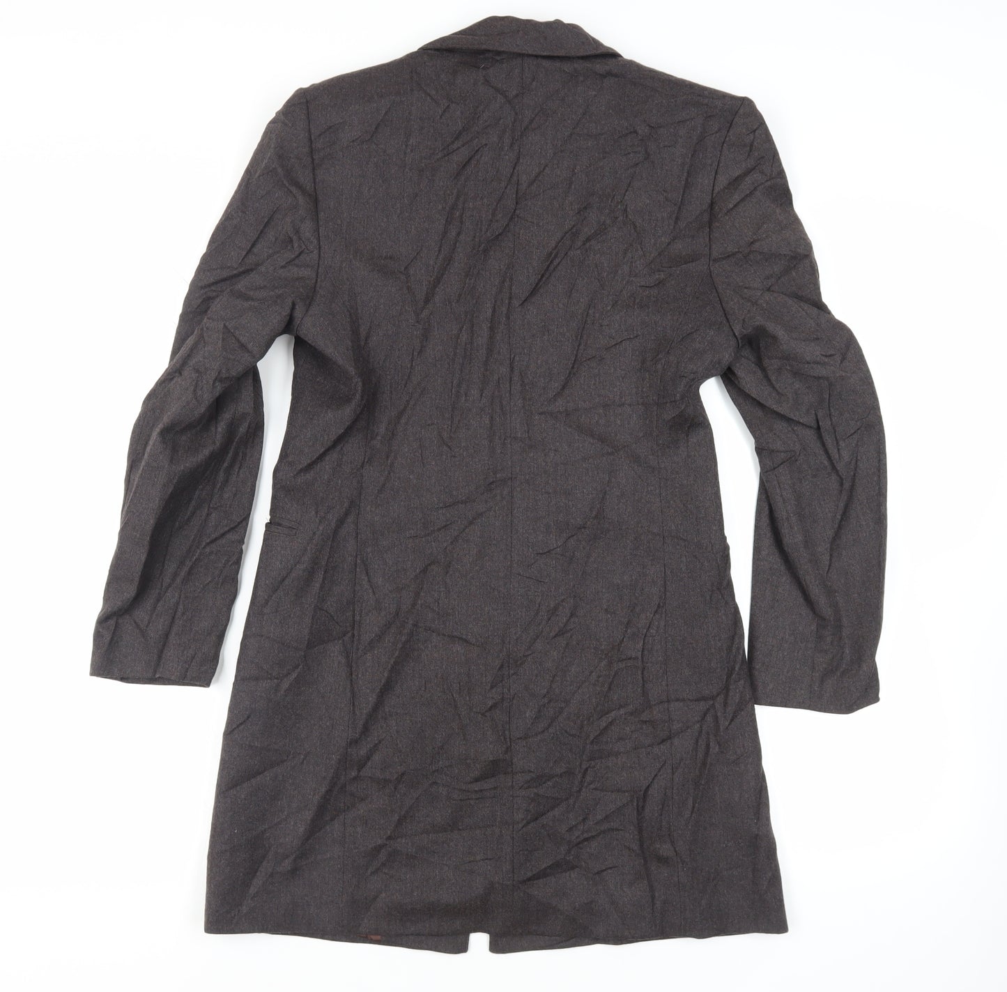 Marks and Spencer Womens Grey Overcoat Coat Size 10 Button