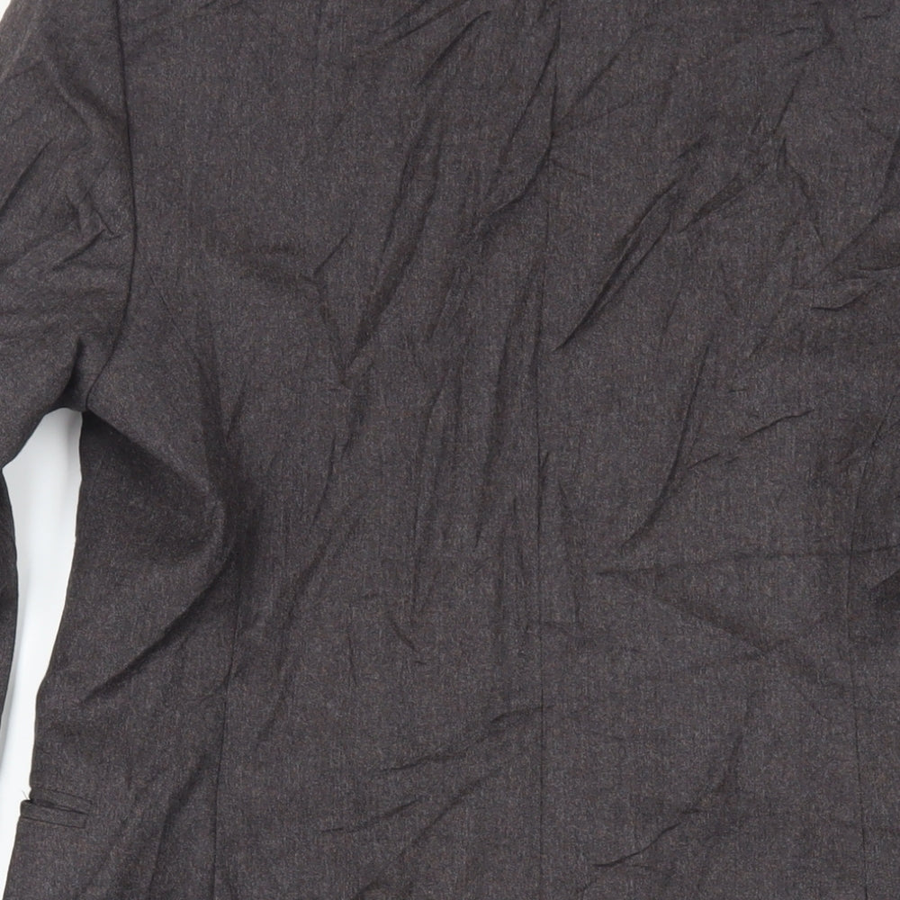 Marks and Spencer Womens Grey Overcoat Coat Size 10 Button