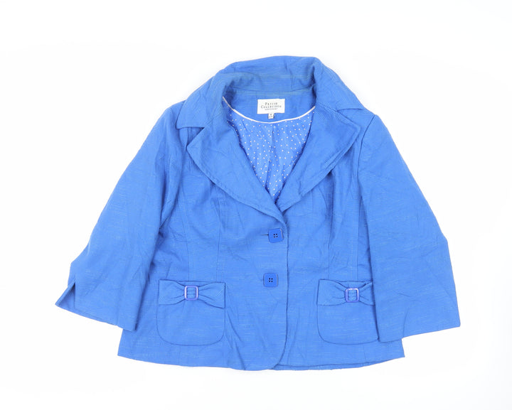 Debenhams Womens Blue Jacket Blazer Size 18 Button