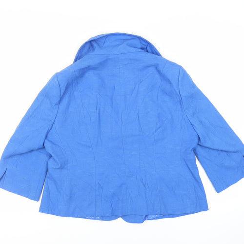 Debenhams Womens Blue Jacket Blazer Size 18 Button