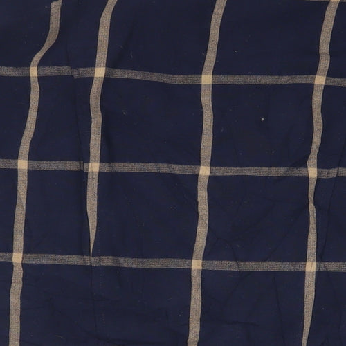 River Island Womens Blue Check Overcoat Coat Size 8 - Open