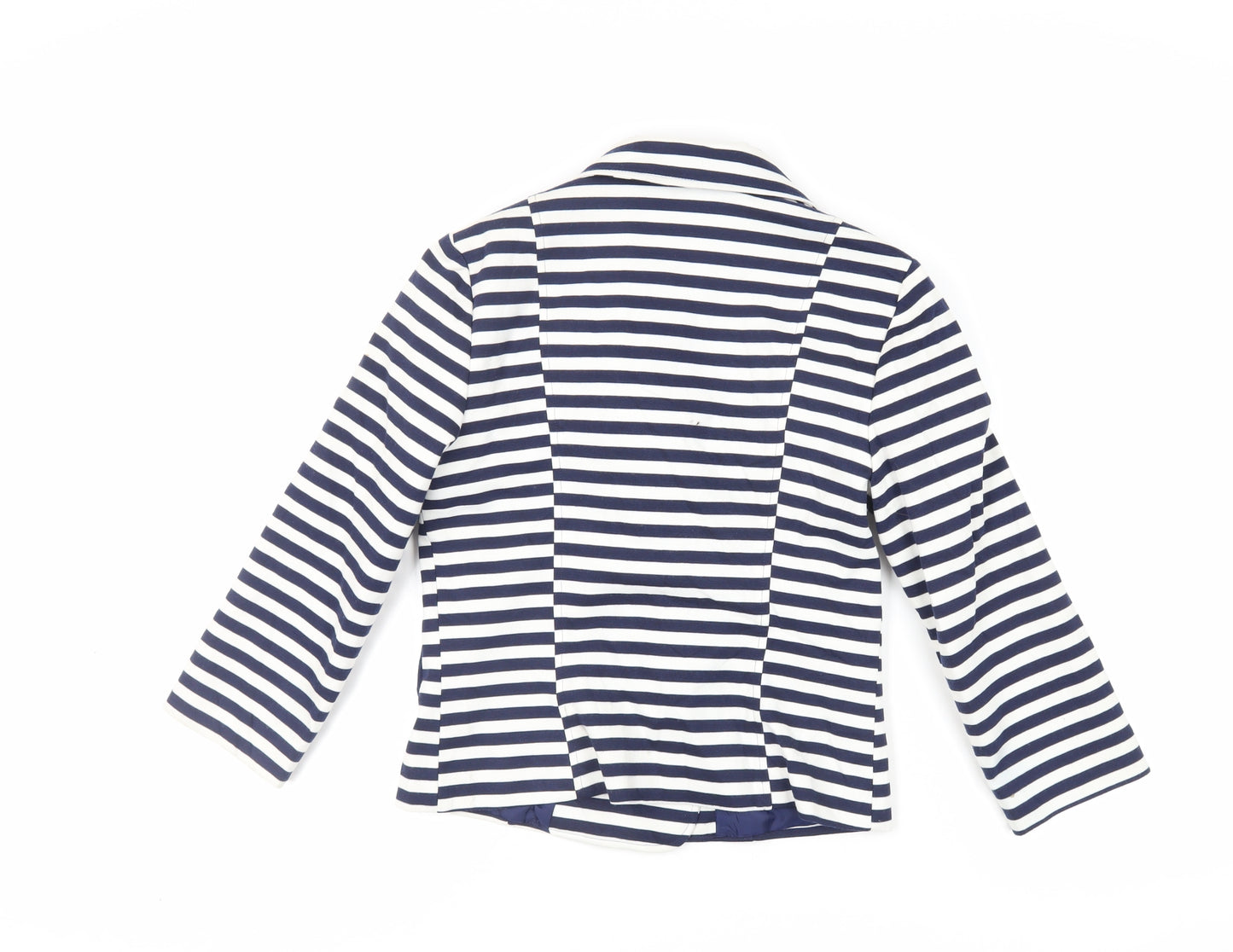 Red Herring Womens Blue Striped Jacket Blazer Size 8 Button