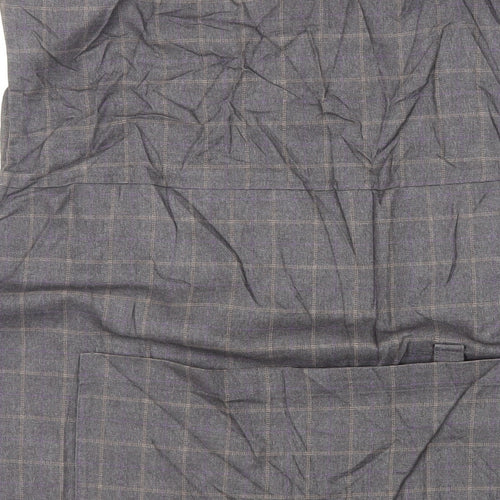 Epic Rare Womens Grey Check Jacket Waistcoat Size S Button - Pockets